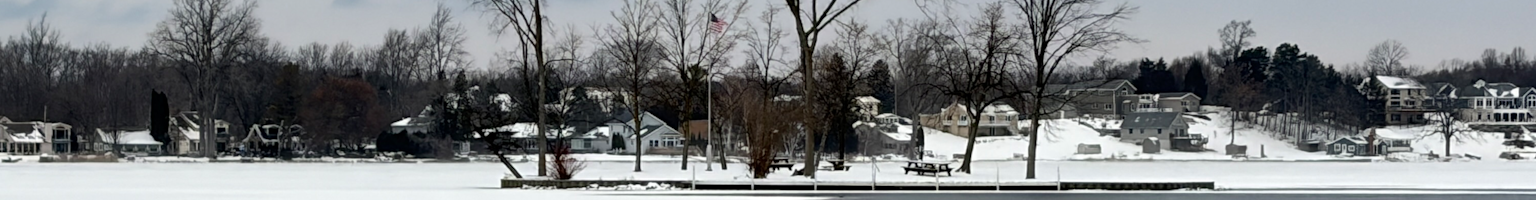 island at winter banner