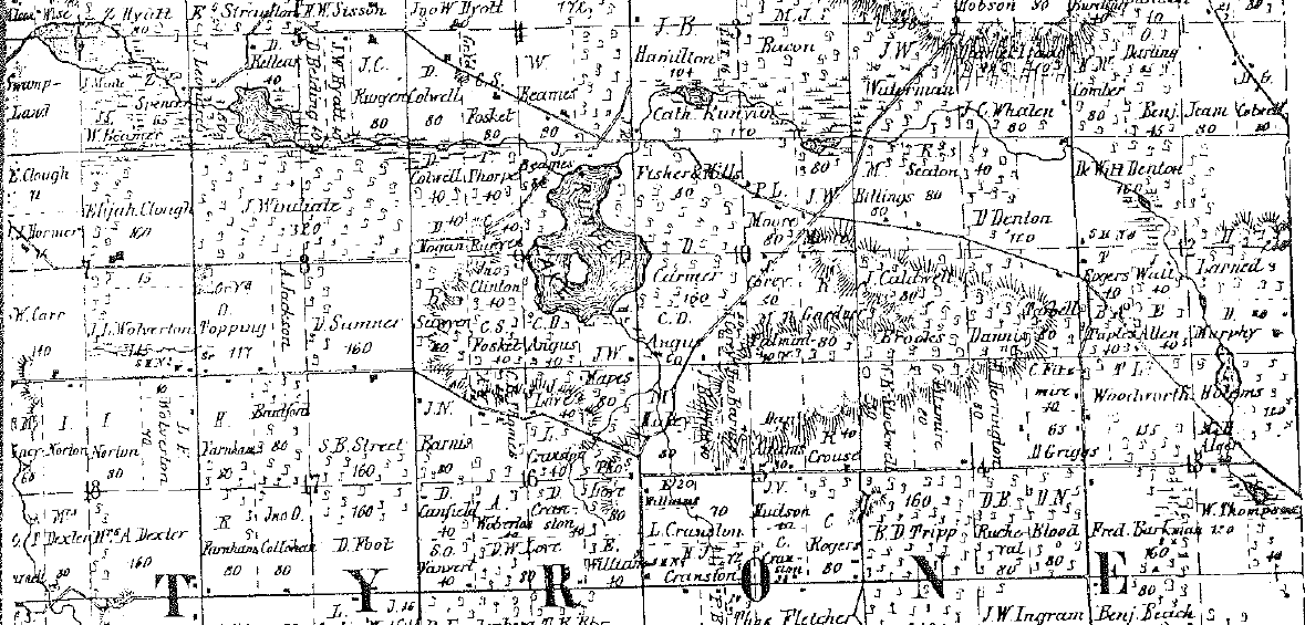 1859 map of Runyan Lake