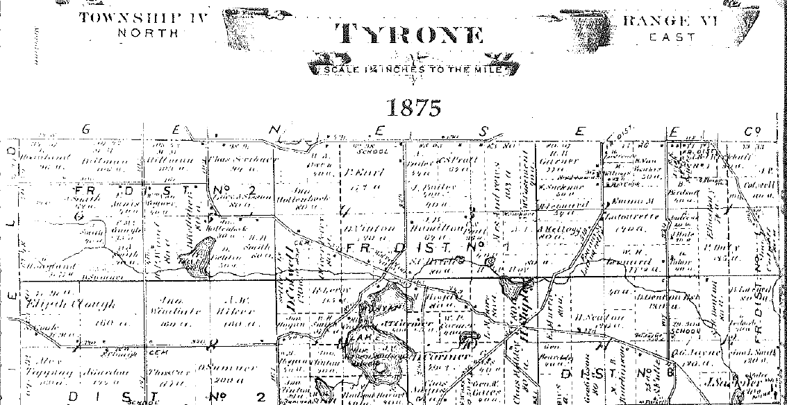 1875 map of Runyan Lake