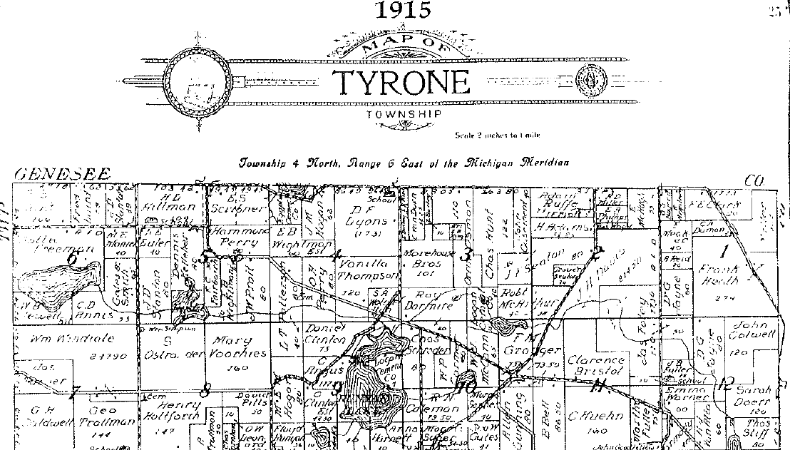1915 map of Runyan Lake